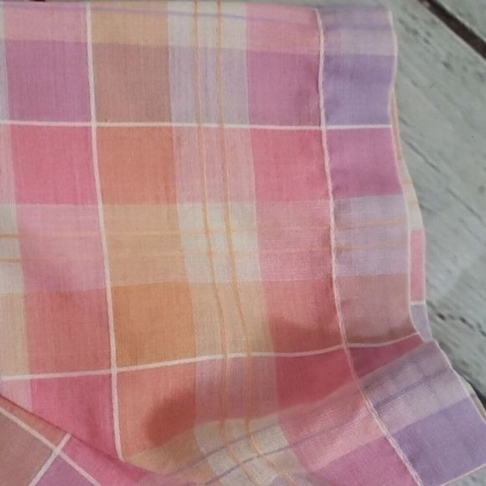 Vintage 60s Pastel Pink Plaid House Dress - Picture 9 of 11